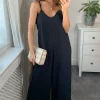 Best Sale ???? HOXTON GAL Relaxed Fit Sleeveless Jumpsuit In Black ????