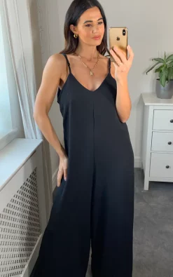 Best Sale ???? HOXTON GAL Relaxed Fit Sleeveless Jumpsuit In Black ???? -Jolie Moi shop unnamed file 1155