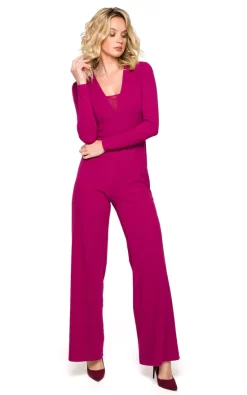 Best deal ???? Dursi Jumpsuit With Deep V Neck In Purple ⭐