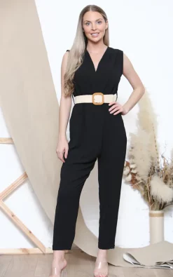 Best deal ???? Lucy Sparks Black Smart V Neck Jumpsuit ????