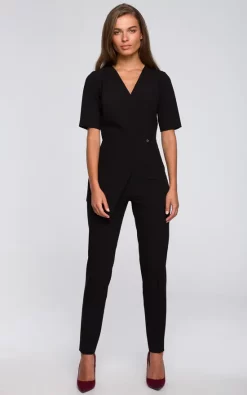 Best deal ???? MOE Jumpsuit With A Double Front In Black ????