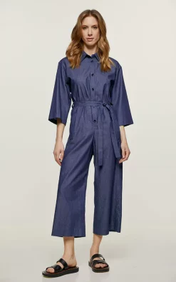 Wholesale ✨ Conquista Fashion Indigo Cotton Jumpsuit ????