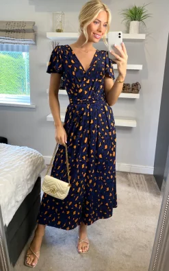 New ???? Jolie Moi Devorah Culotte Jumpsuit, Navy Animal ???? -Jolie Moi shop unnamed file 248