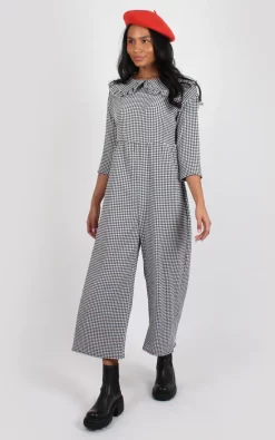 Cheapest ❤️ Bullet Greta Frill Collar Jumpsuit In Gingham ⭐