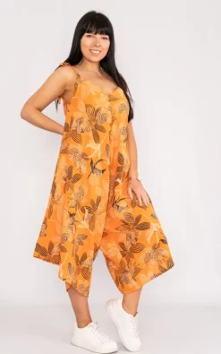 Best deal ⭐ LOES House Floral Print Romper Jumpsuit In Orange ????