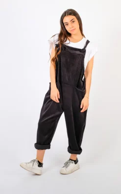 Top 10 ???? Pinstripe Corduroy Bow Tie Detailed Dunagrees In Black ????