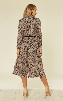 Hot Sale ???? Ruby Rocks Culotte ???? Shirt Jumpsuit Snake Print Brown ❤️ -Jolie Moi shop unnamed file 586