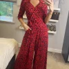 Top 10 ❤️ Jolie Moi Melissa Jumpsuit, Red Animal ????